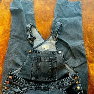 Denim Overalls -Light wash black denim Sz 14/32R